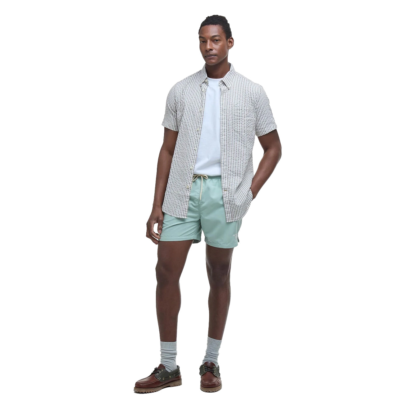 Barbour Staple Logo 5' Swim Short Pale Apple - The Sporting Lodge