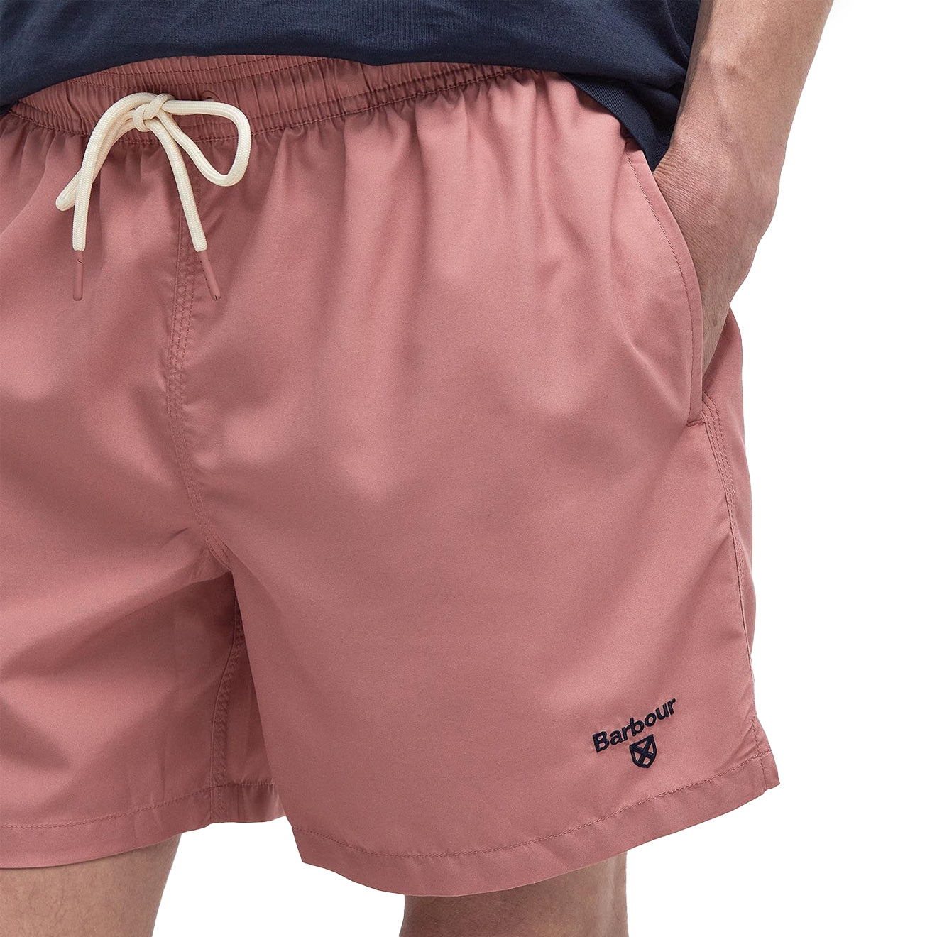 Barbour Staple Logo 5' Swim Short Pink Clay - The Sporting Lodge