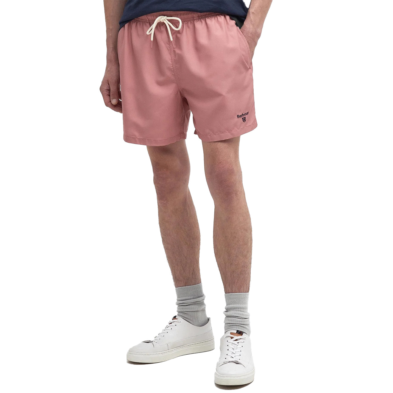 Barbour Staple Logo 5' Swim Short Pink Clay - The Sporting Lodge