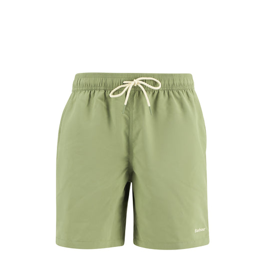 Barbour Staple Logo 7" Swim Short Laurel Green