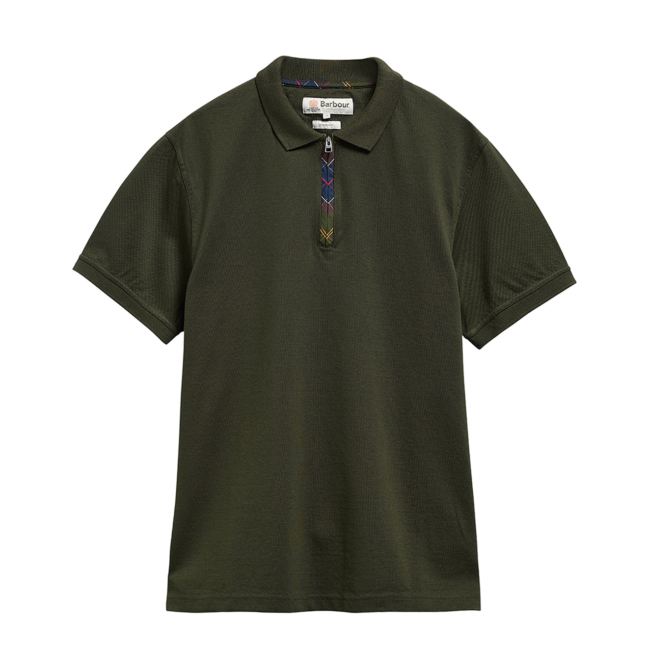 Barbour Stately Zip Polo Shirt Sage