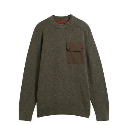 Barbour Stockham Texture Crew Neck Sweater Beech