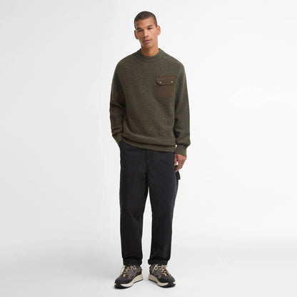 Barbour Stockham Texture Crew Neck Sweater Beech