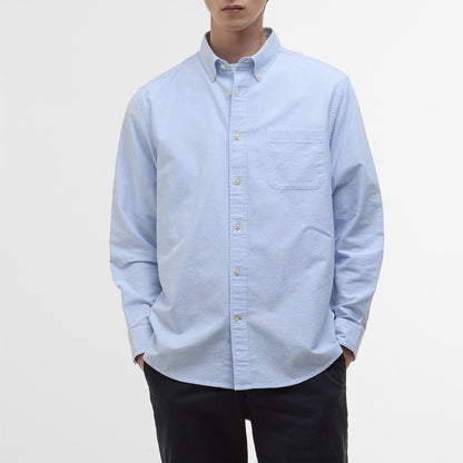 Barbour Striped Dunand Fit Oxford Shirt Sky Blue - The Sporting Lodge