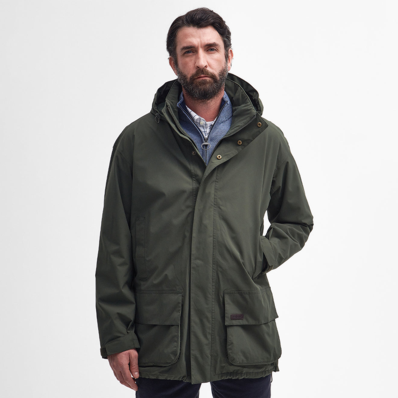 Barbour Swinton Waterproof Jacket Olive | The Sporting Lodge