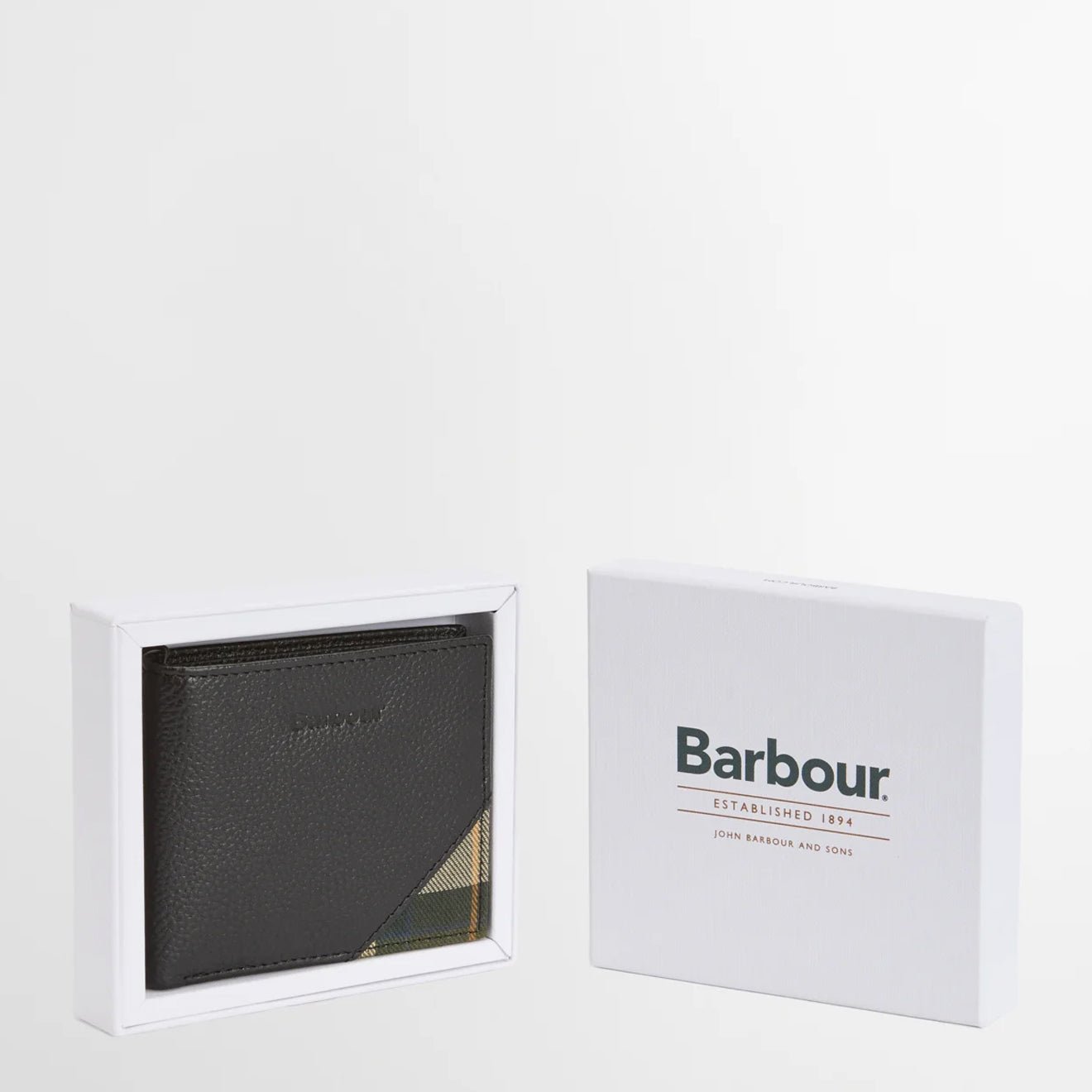 Barbour Tarbert Leather Wallet Black / Ancient
