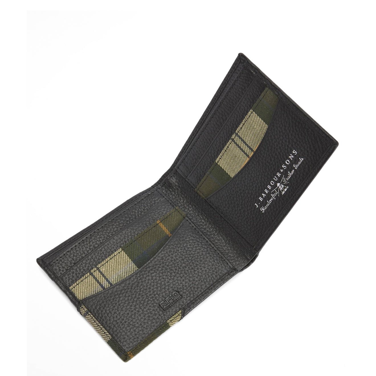Barbour Tarbert Leather Wallet Black / Ancient