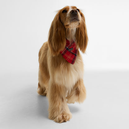 Barbour Tartan Dog Bandana Cardinal Tartan
