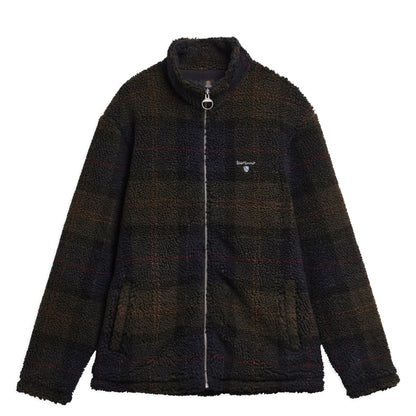 Barbour Tartan Fleece Zip Through Sweatshirt Shadow Classic Tartan