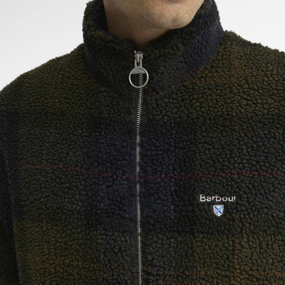 Barbour Tartan Fleece Zip Through Sweatshirt Shadow Classic Tartan