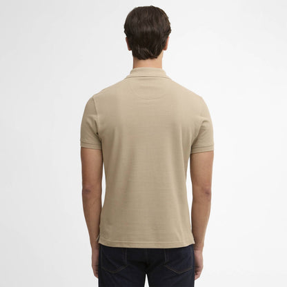 Barbour Tartan Pique Polo Shirt Washed Stone / Dress
