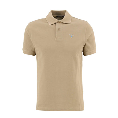 Barbour Tartan Pique Polo Shirt Washed Stone / Dress