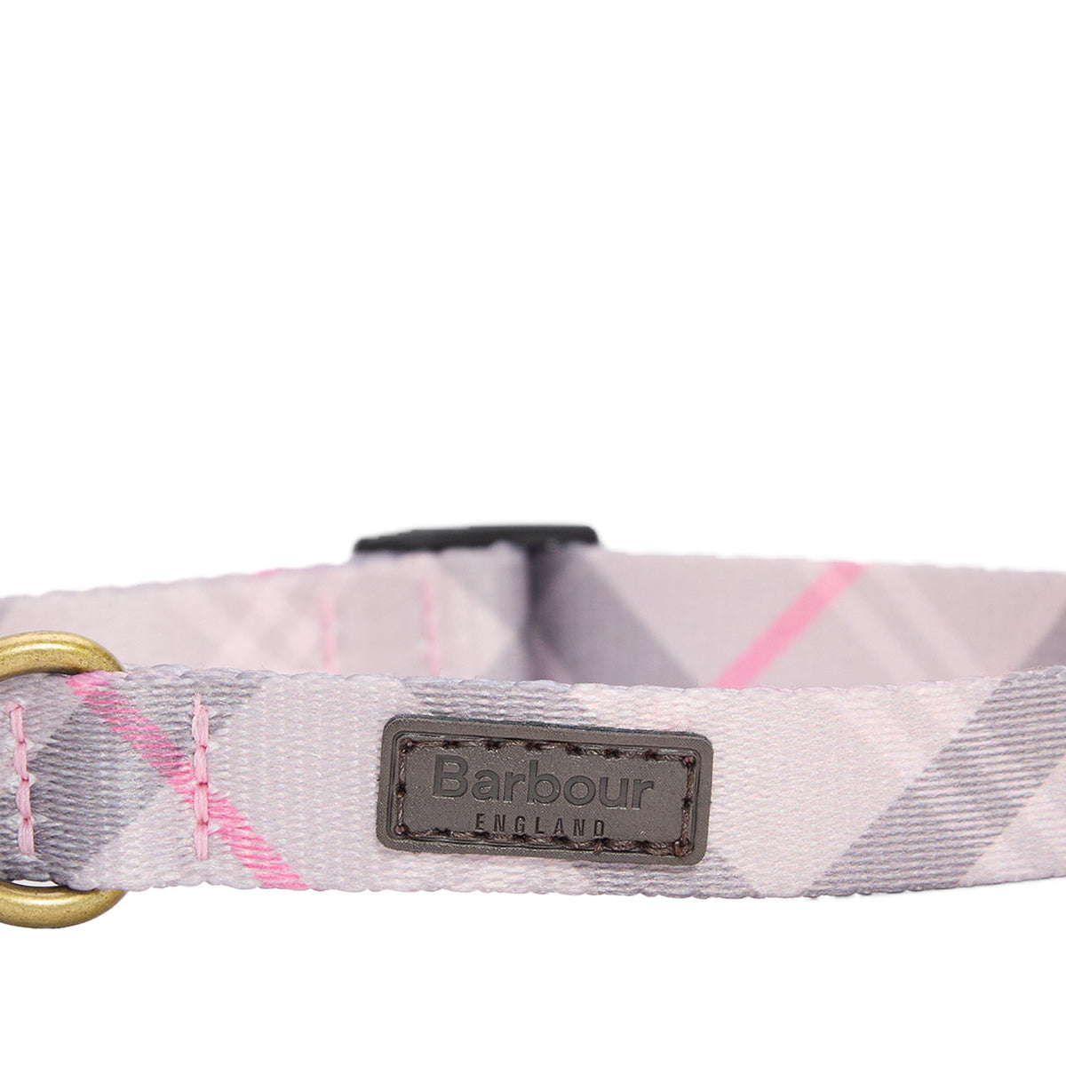 Barbour Tartan Printed Dog Collar Pink Tartan