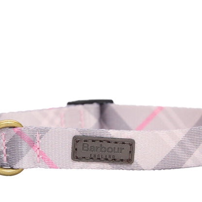 Barbour Tartan Printed Dog Collar Pink Tartan