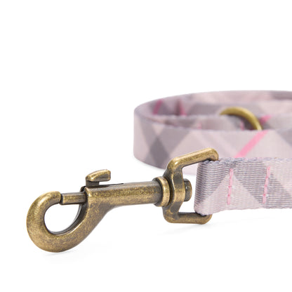 Barbour Tartan Printed Dog Lead Pink Tartan