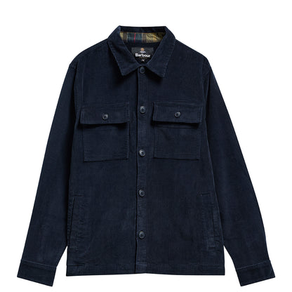 Barbour Tartan Trimmed Cord Overshirt Navy