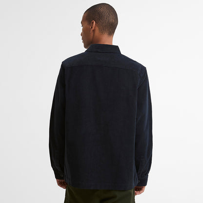 Barbour Tartan Trimmed Cord Overshirt Navy