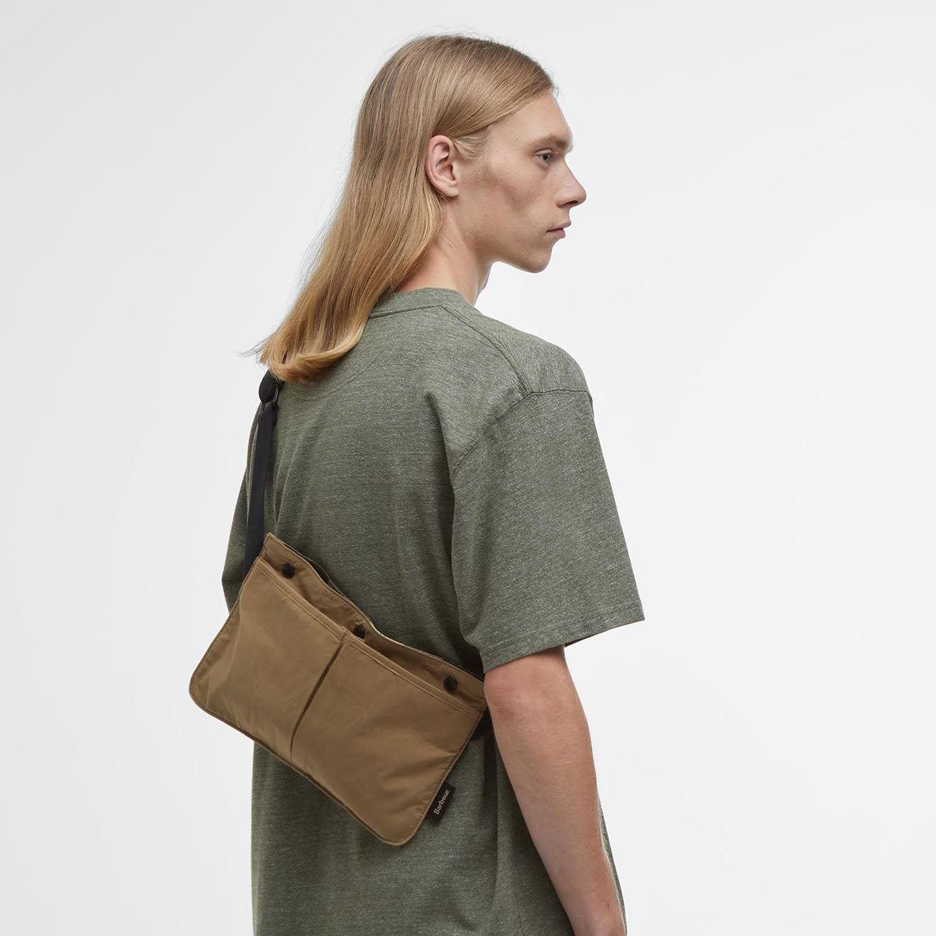 Barbour Transport Sacoche Crossbody Bag Golden Khaki - The Sporting Lodge