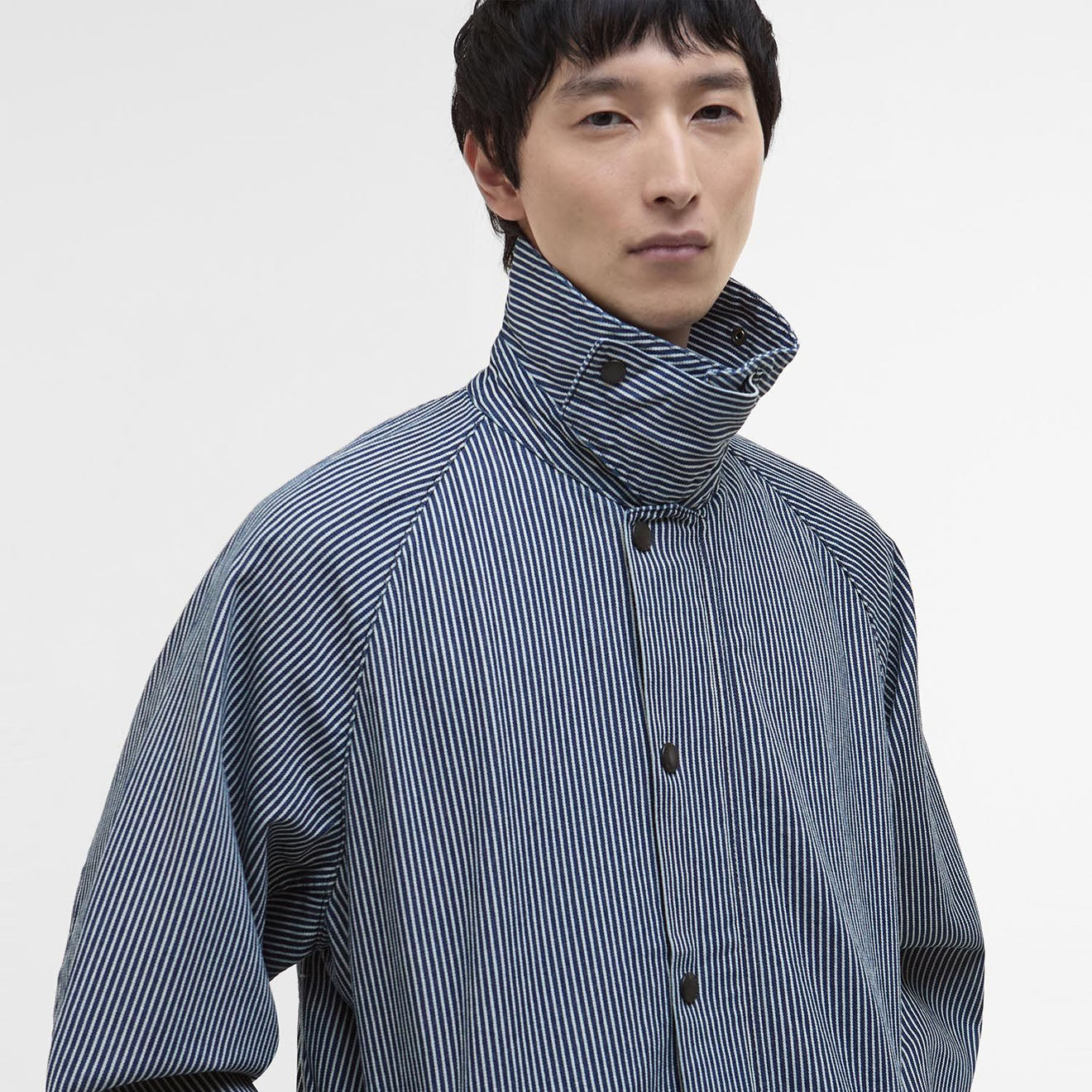 Barbour Transport Stripe Casual Jacket Indigo Stripe - The Sporting Lodge