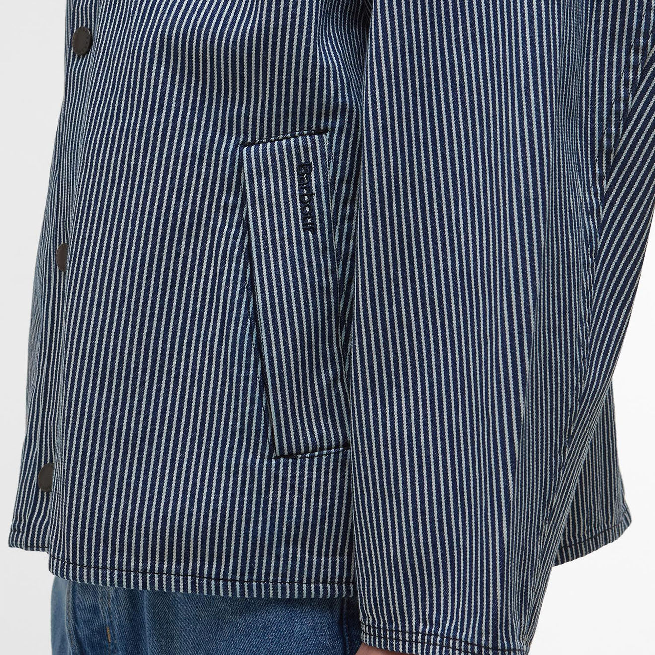 Barbour Transport Stripe Casual Jacket Indigo Stripe - The Sporting Lodge
