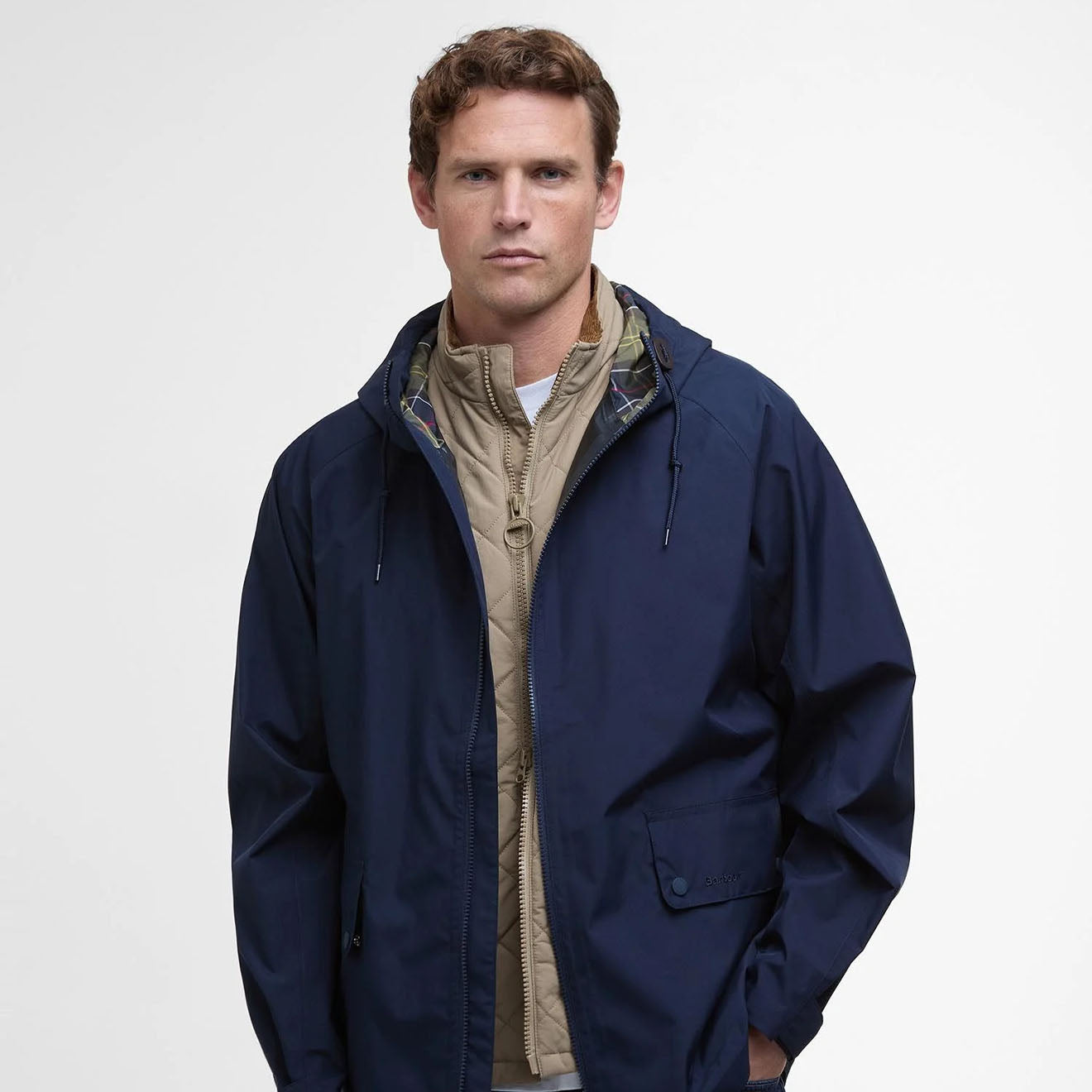 Barbour Trover Waterproof Jacket Navy - The Sporting Lodge