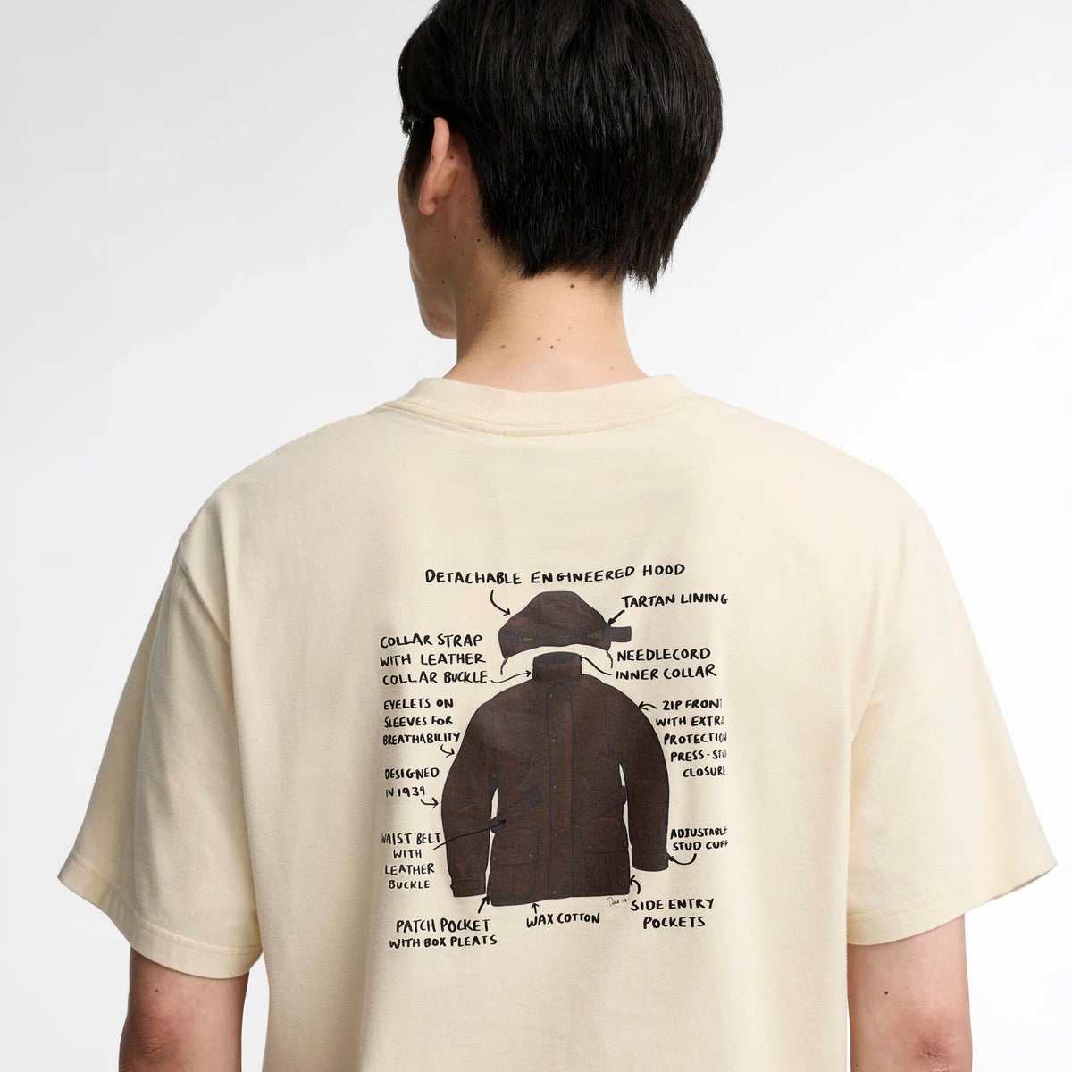 Barbour Ursula Oversized Graphic T-Shirt Fog