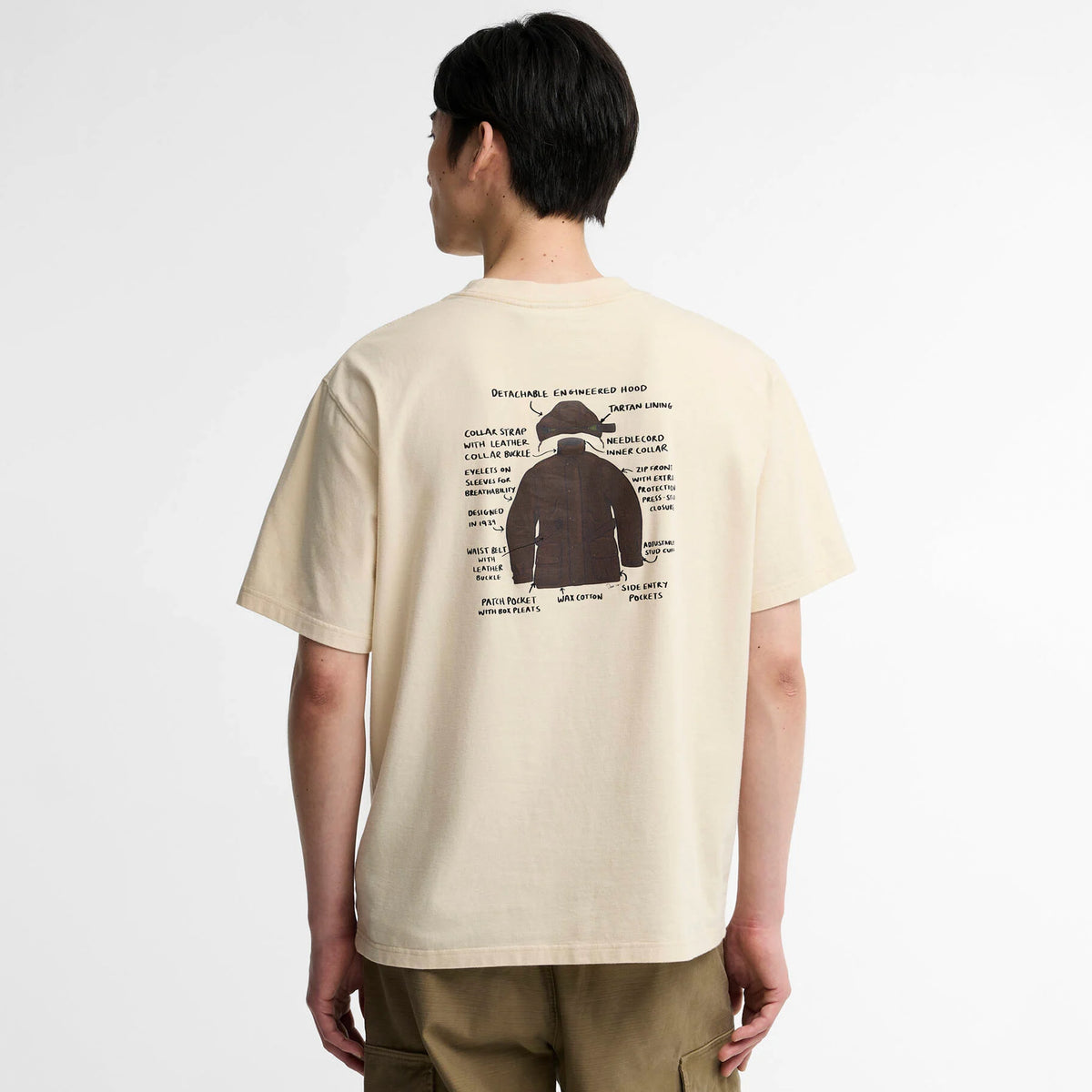 Barbour Ursula Oversized Graphic T-Shirt Fog