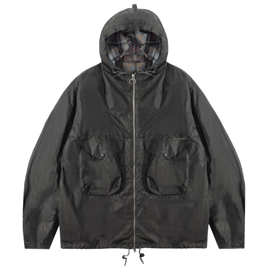Barbour Utility Sapper Wax Jacket Charcoal