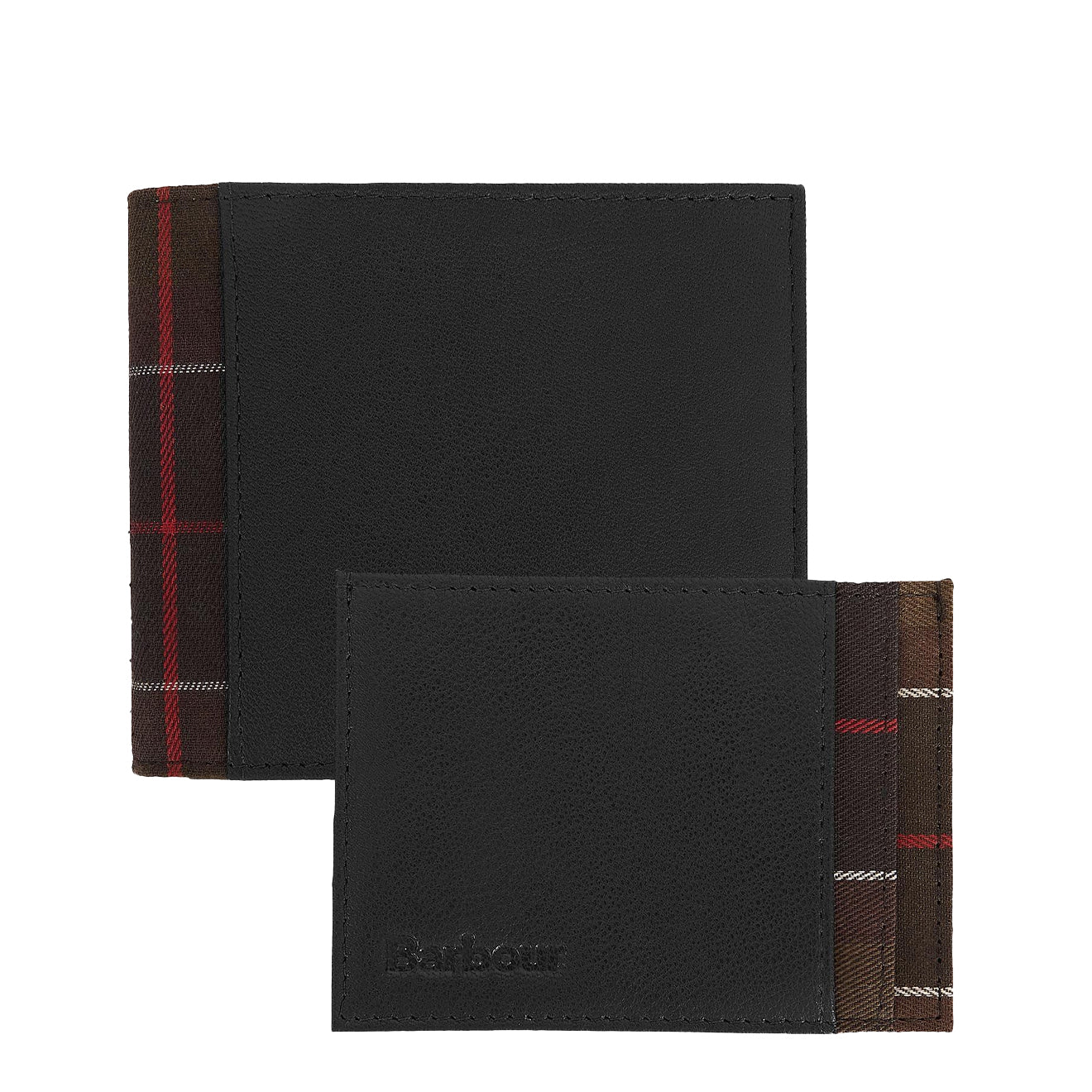 Barbour Wallet & Card Holder Gift Set Classic Black / Classic Tartan - The Sporting Lodge