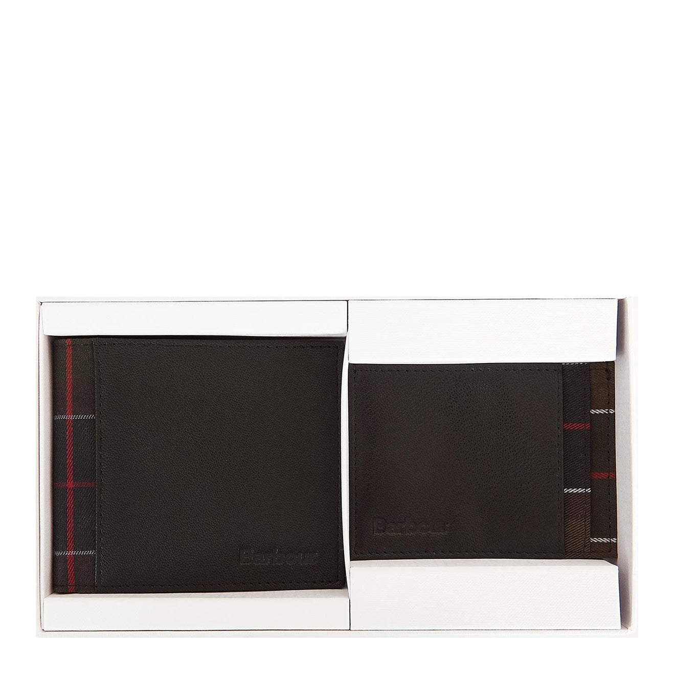 Barbour Wallet & Card Holder Gift Set Classic Black / Classic Tartan - The Sporting Lodge