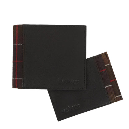 Barbour Wallet & Card Holder Gift Set Classic Black / Classic Tartan - The Sporting Lodge