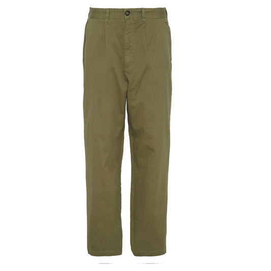 Barbour Washed Stretch Twill Relaxed Fit Trouser Olive - The Sporting Lodge