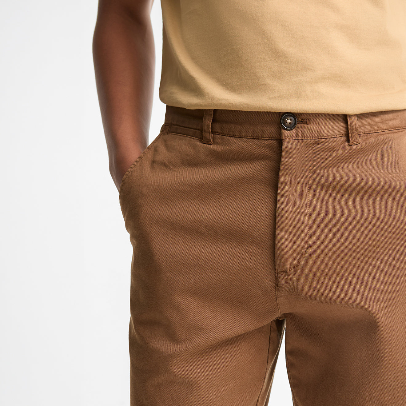 Barbour Washed Stretch Twill Tailored Trouser Dark Sand