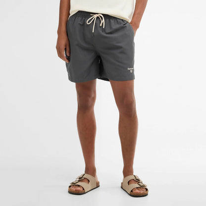 Barbour Water Reactive Leaf Print Swim Short Asphalt