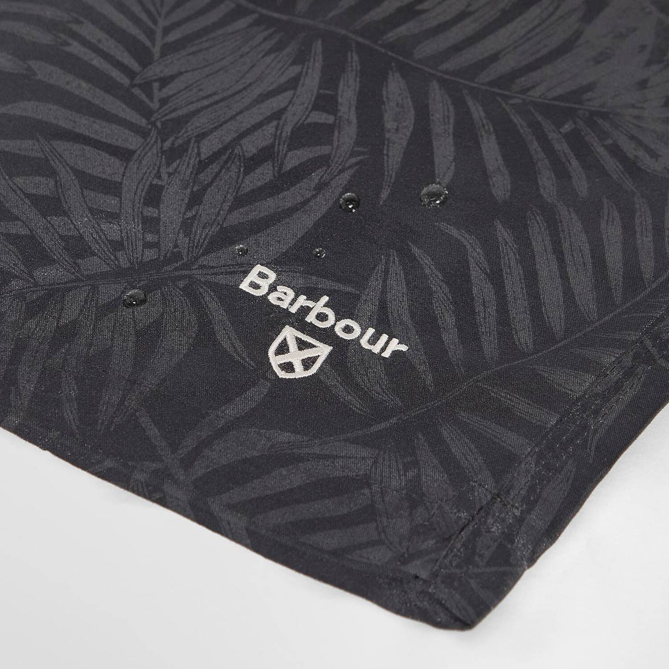 Barbour Water Reactive Leaf Print Swim Short Asphalt