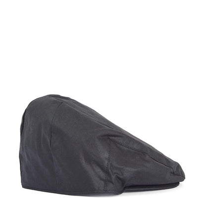 Barbour Wax Flat Cap Classic Black - The Sporting Lodge