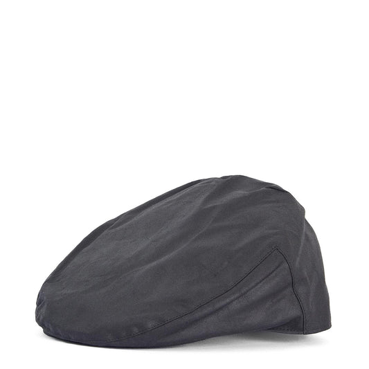 Barbour Wax Flat Cap Classic Black - The Sporting Lodge