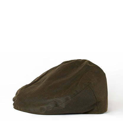 Barbour Wax Flat Cap Olive - The Sporting Lodge