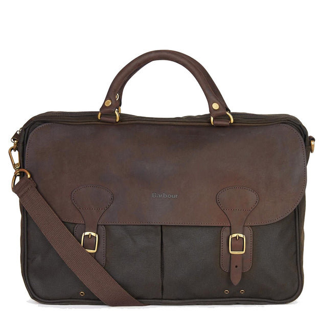 Barbour Wax Leather Briefcase Olive – The Sporting Lodge