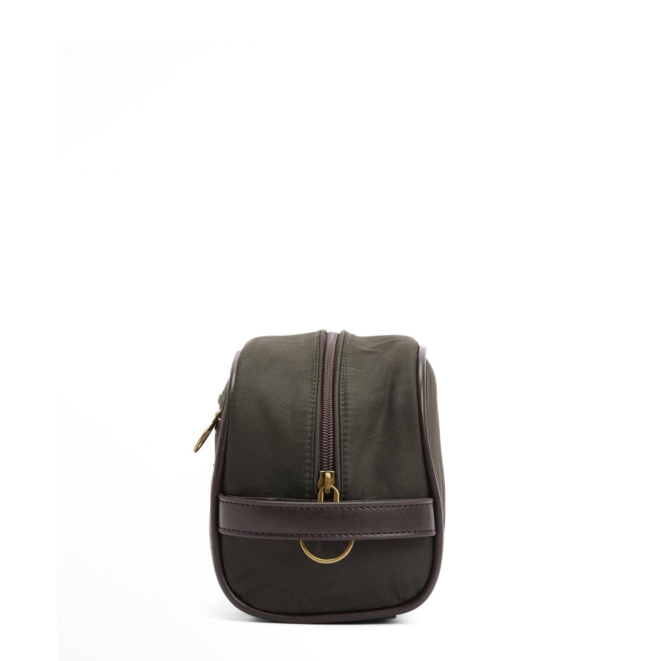 Barbour Waxed Washbag Olive/Beacon - The Sporting Lodge