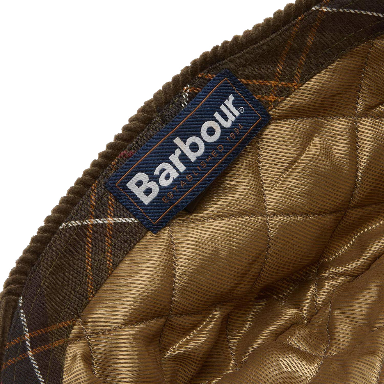 Barbour Westdale Cord Flat Cap Olive - The Sporting Lodge