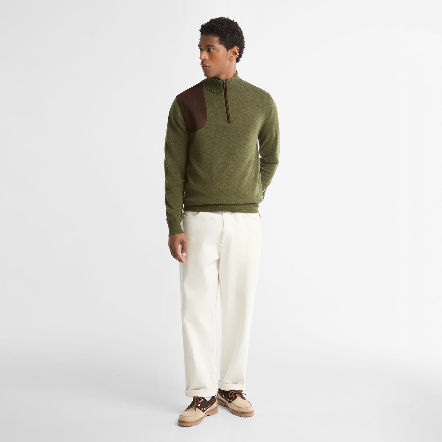 Barbour Whitworth Half Zip Sweater Sage