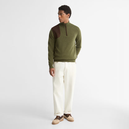 Barbour Whitworth Half Zip Sweater Sage