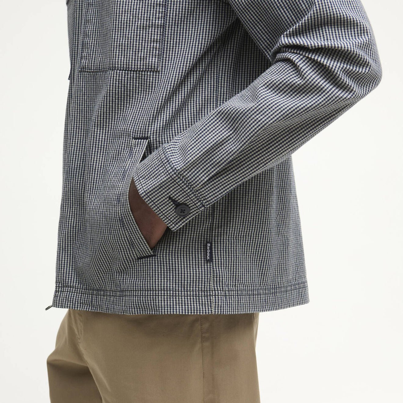 Barbour Willowburn Gingham Overshirt Navy - The Sporting Lodge
