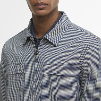 Barbour Willowburn Gingham Overshirt Navy - The Sporting Lodge