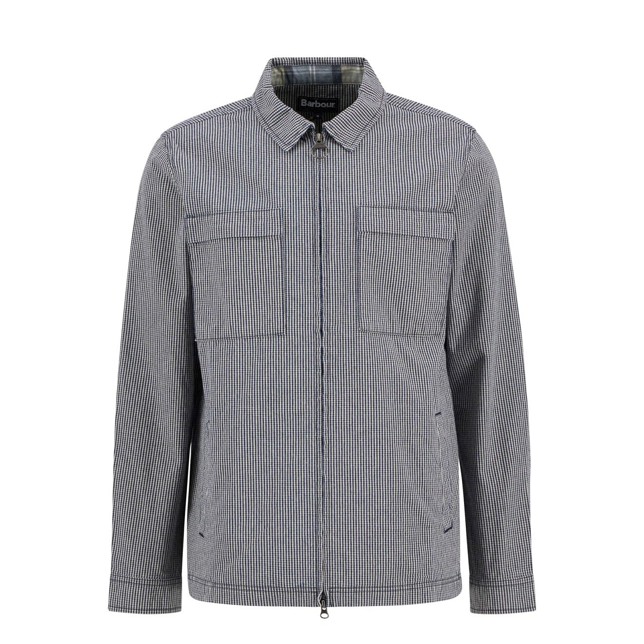 Barbour Willowburn Gingham Overshirt Navy - The Sporting Lodge