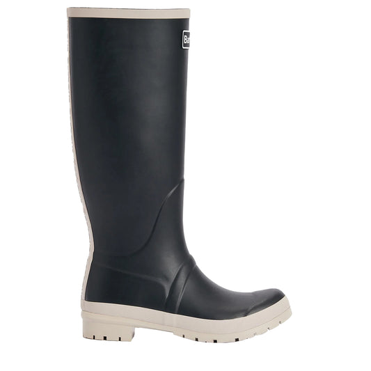Barbour Womens Abbey Tall Welly Black/White Pepper - The Sporting Lodge