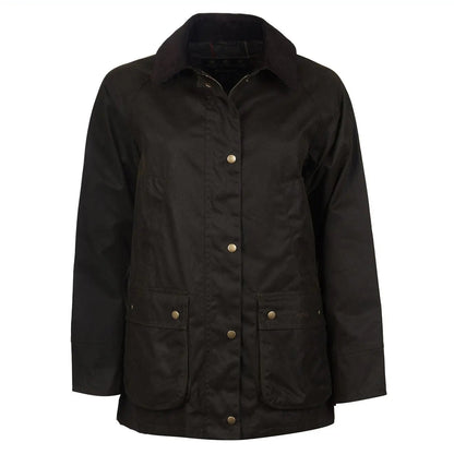Barbour Womens Acorn Wax Jacket Olive - The Sporting Lodge