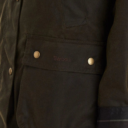 Barbour Womens Acorn Wax Jacket Olive - The Sporting Lodge