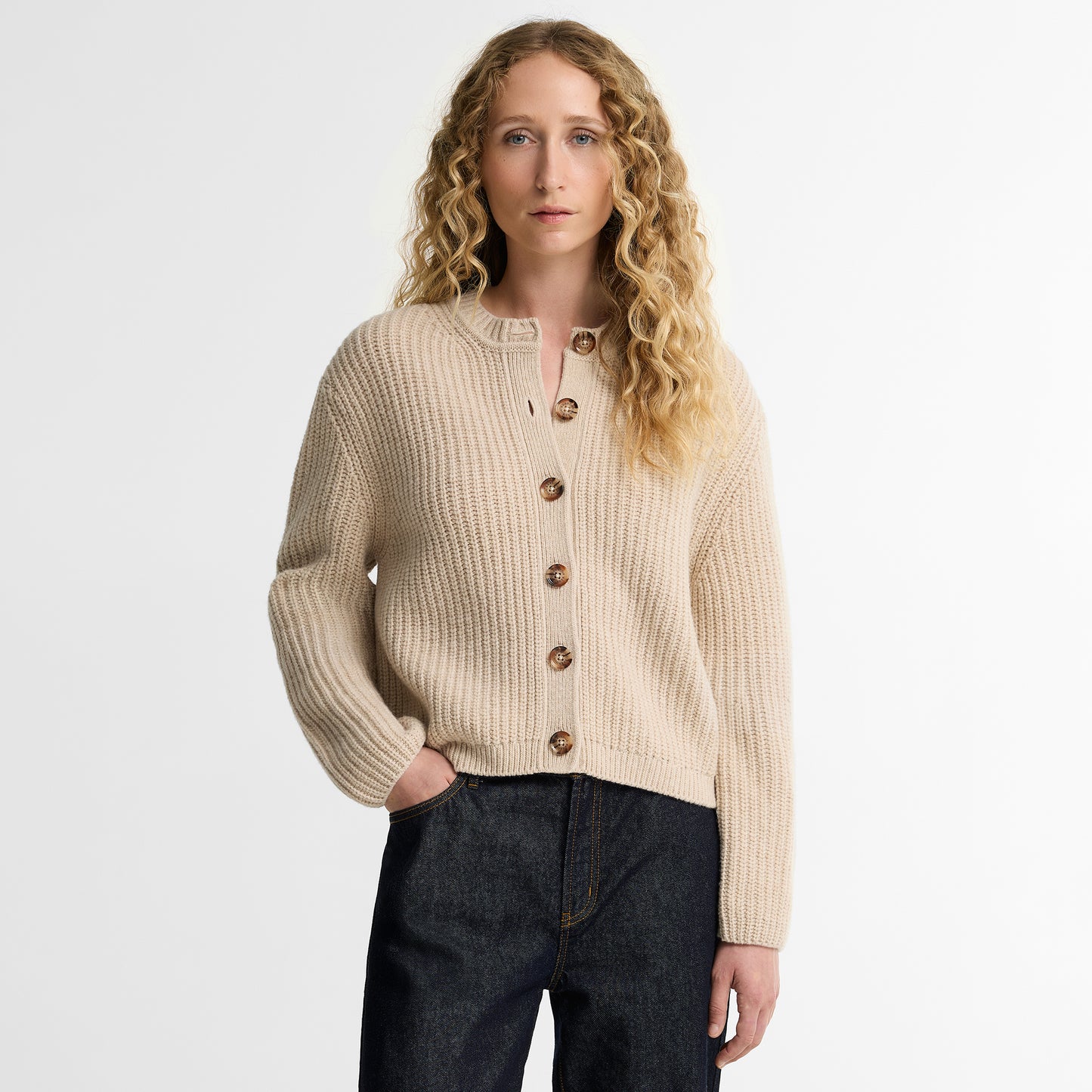 Barbour Womens Adalyn Knitted Cardigan Birch